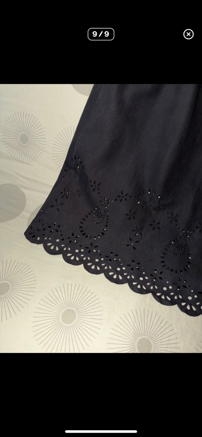 펀칭 미디 스커트 상품이미지6