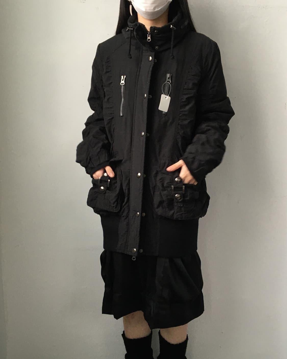 Shirring point high neck jacket 상품이미지6