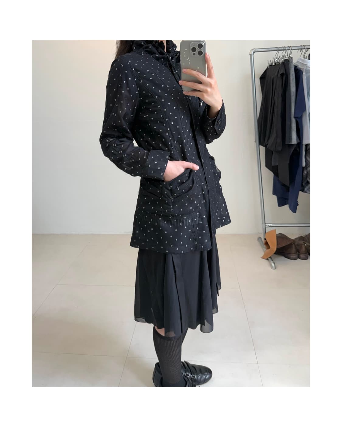 빈티지 도트 자켓 상품이미지2