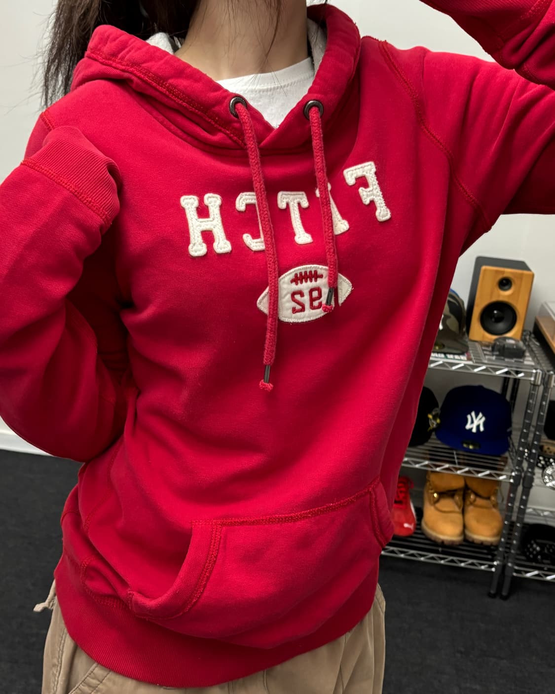 아베크롬비 FITCH 로고 후드티 상품이미지2