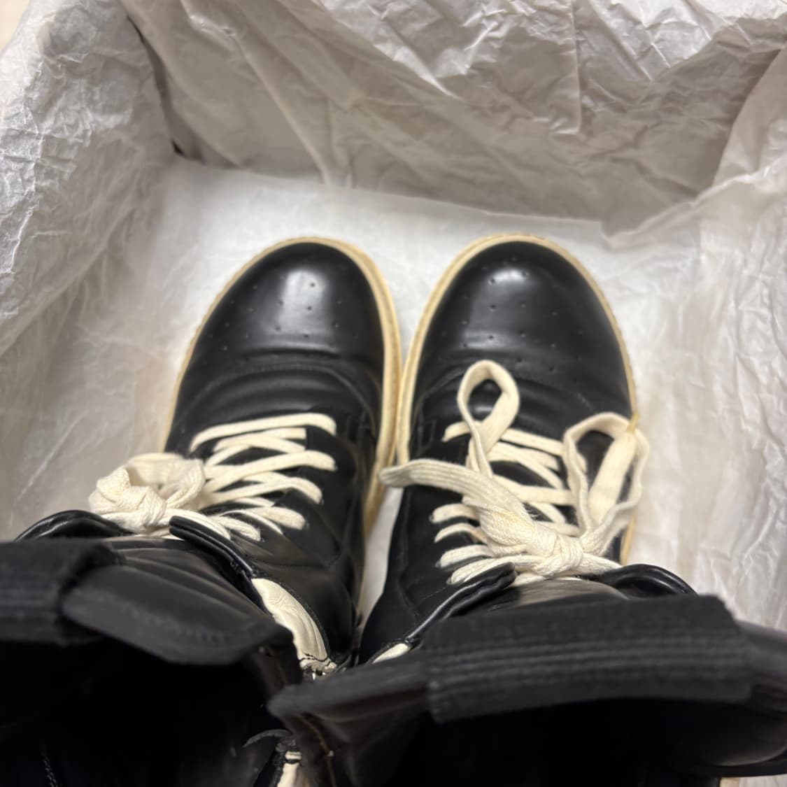 릭오웬스 지오바스켓 블랙 화이트 41 상품이미지5