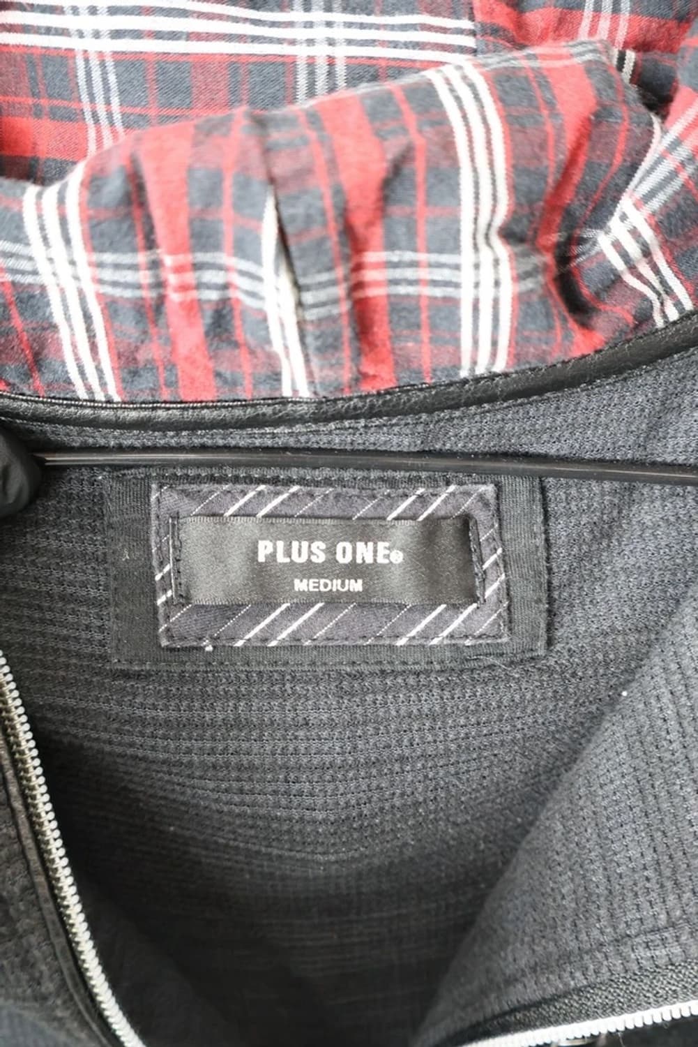 PLUS ONE Plaid Hood Zip Jacket 상품이미지6