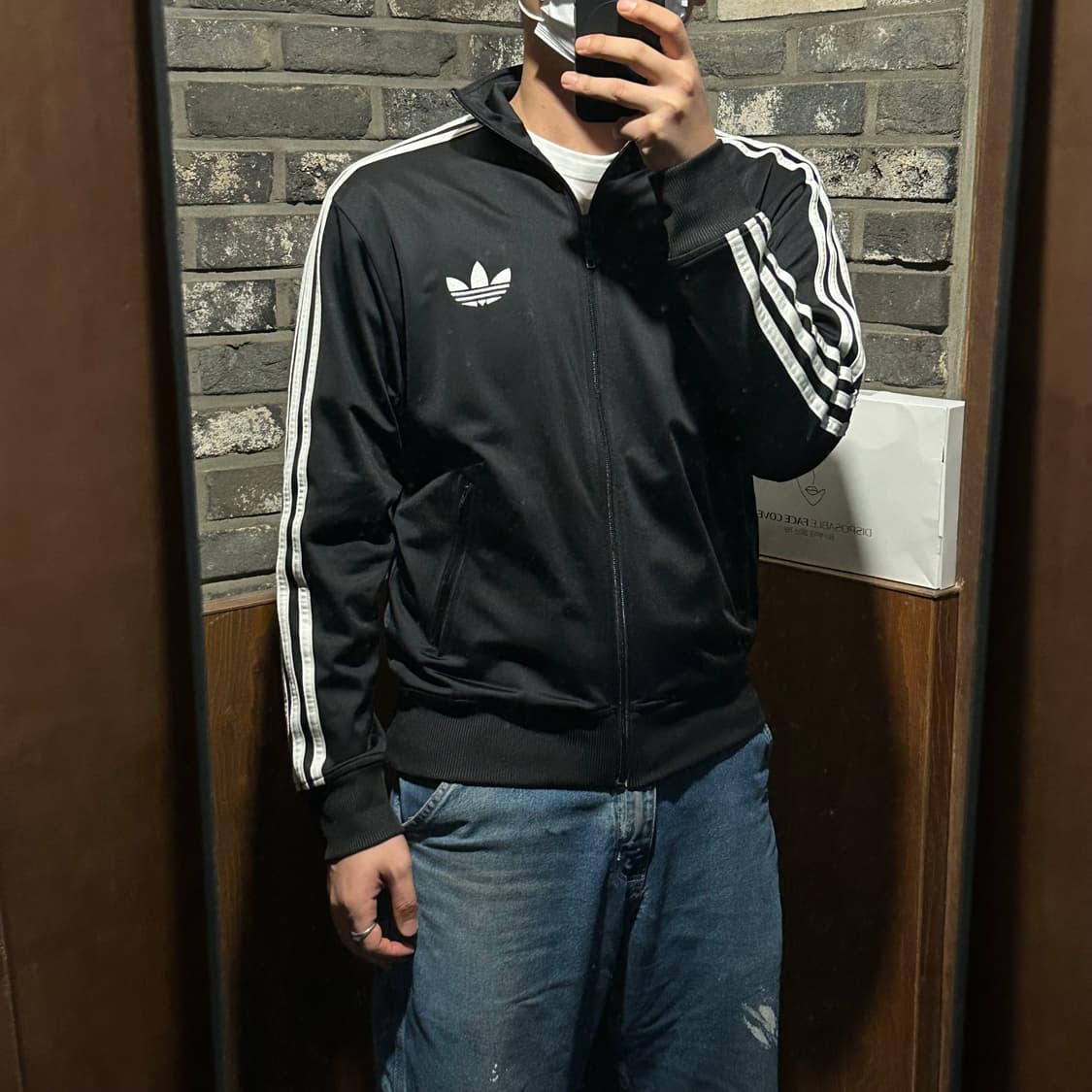 100) 아디다스 파이어버드 삼선 져지 트랙탑 집업 블랙 A88 상품이미지10