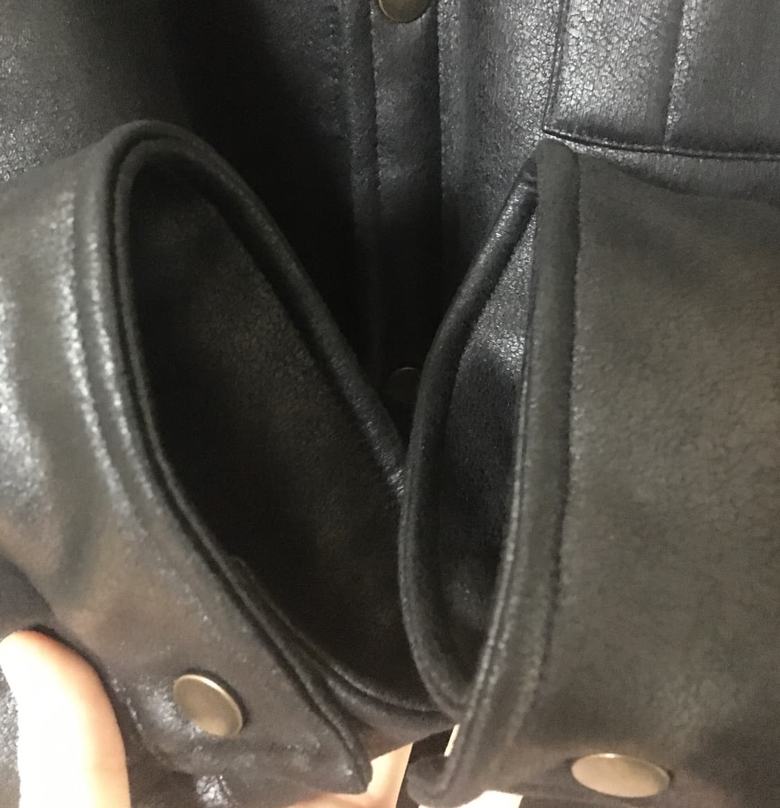 자라 더블 페이스드 오버셔츠 블랙 판매합니다 상품이미지5