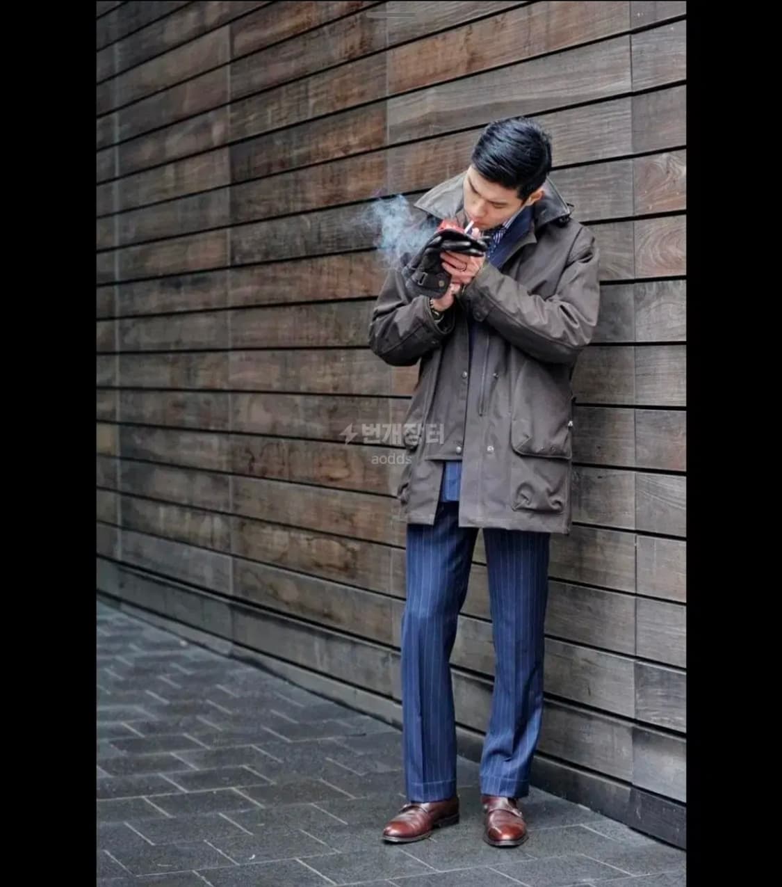 카카두 가죽카라 왁스자켓 바버자켓(S, 실사이즈 105) 상품이미지8