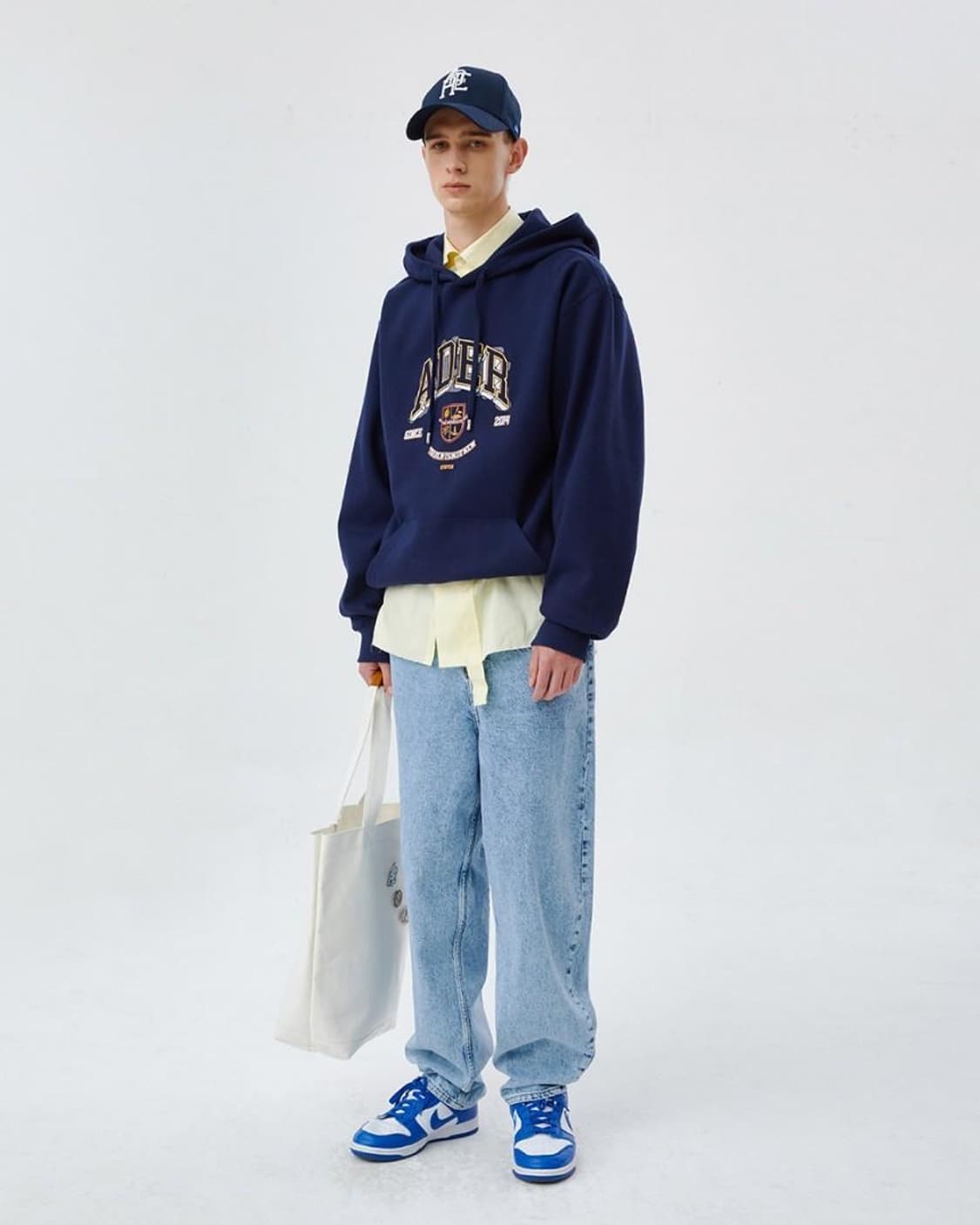 아더에러 스터치 후드 A1 stoutch hoodie navy 상품이미지1