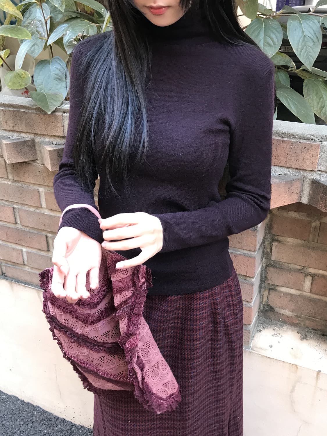 Highneck Soft Warm Knit Top(Deep Purple) 상품이미지6