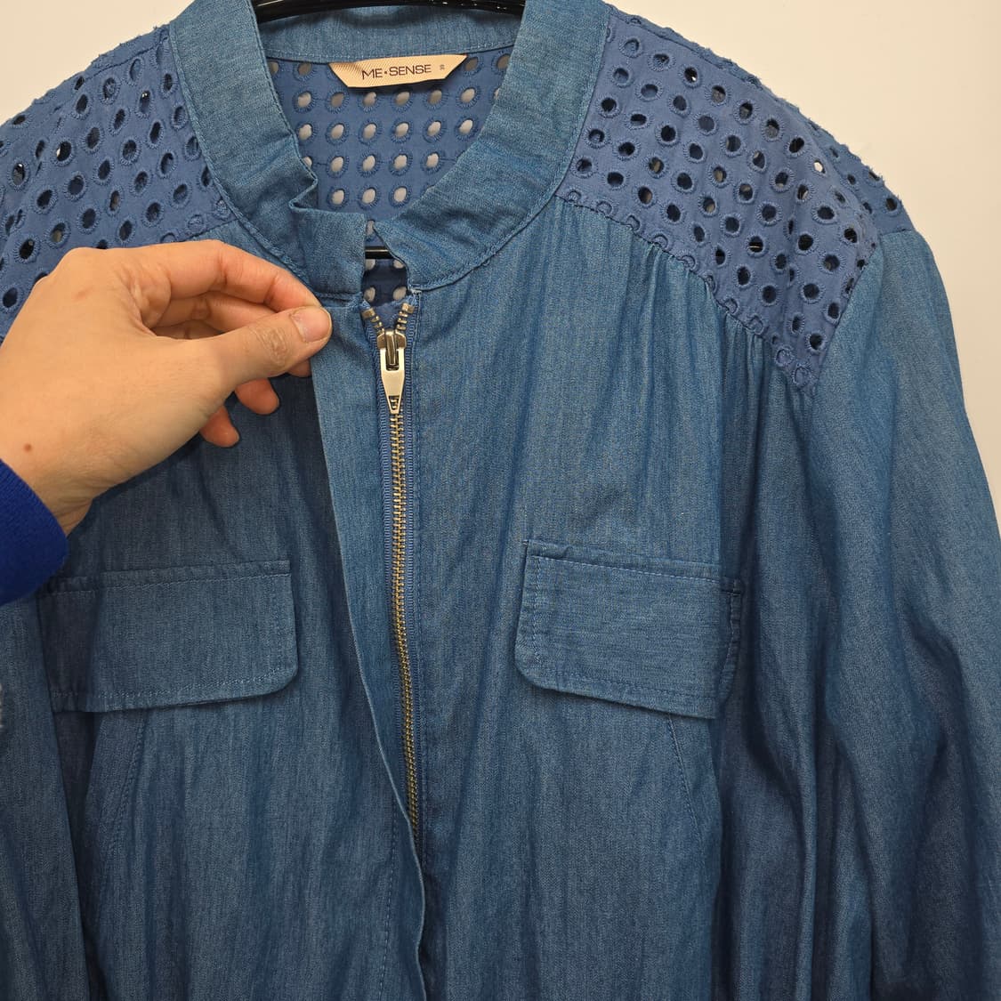 ME-SENSE 데님 펀칭 긴팔 자켓 상품이미지3