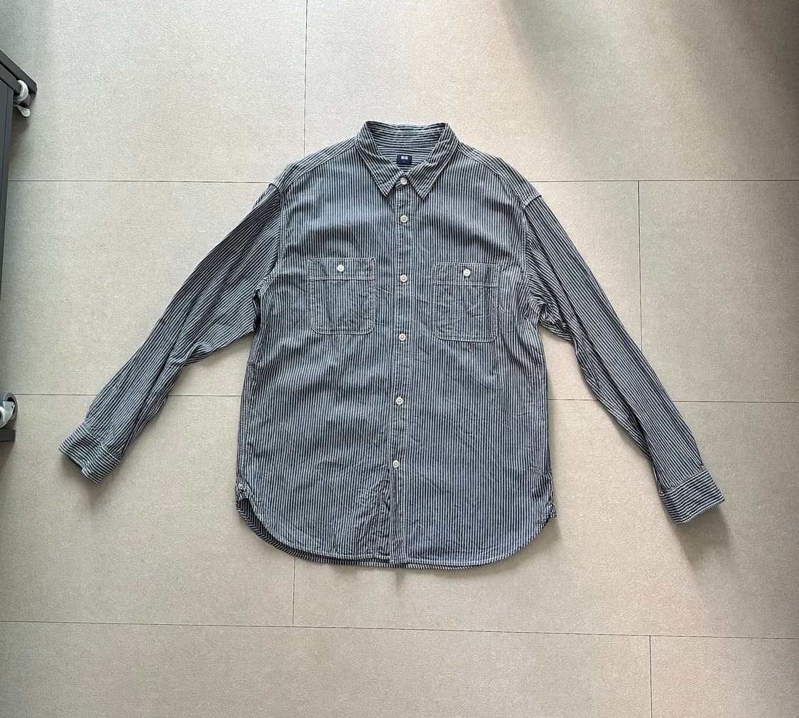 [L] 유니클로 샴브레이 히코리 셔츠 상품이미지1