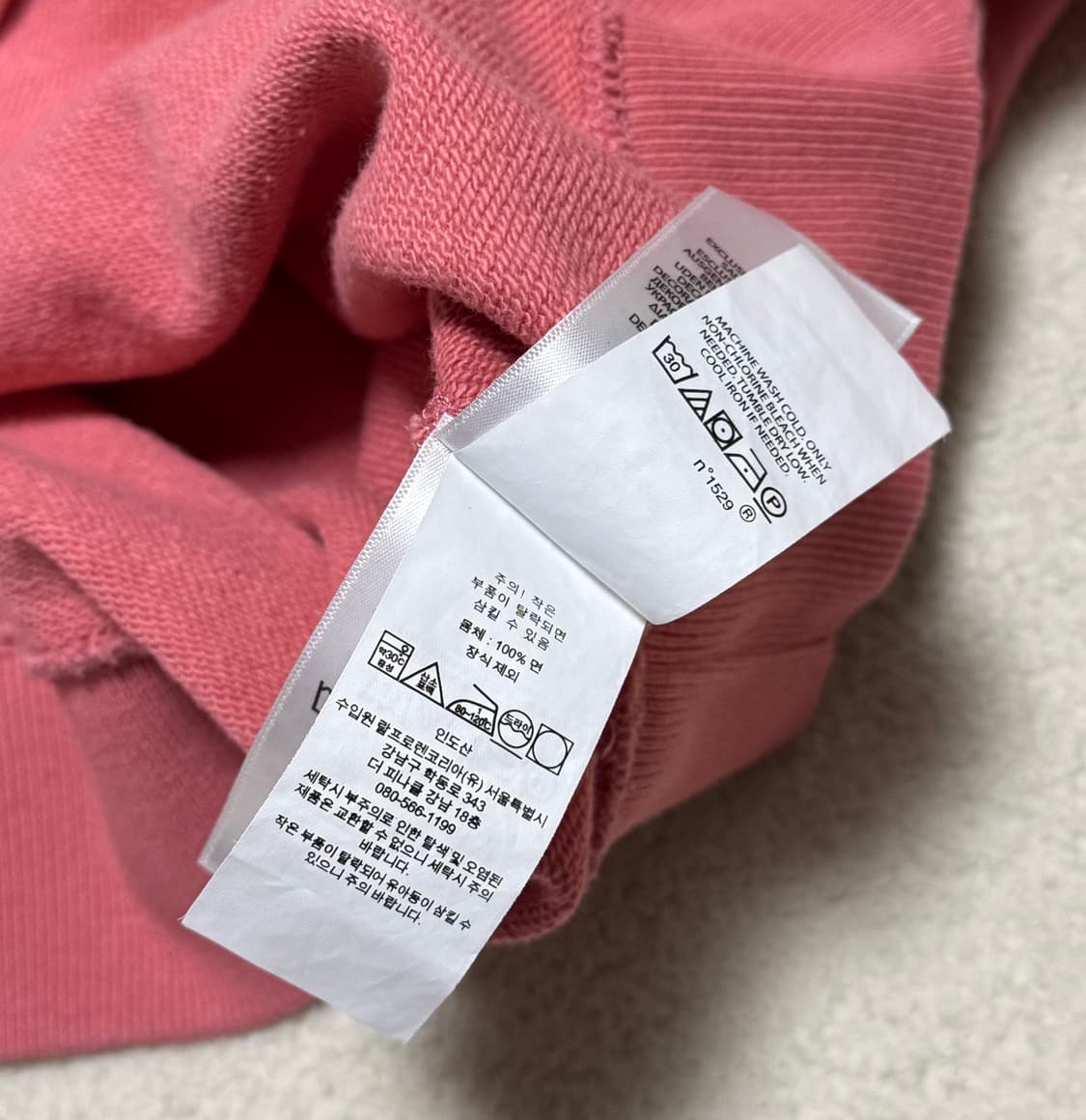 폴로 랄프로렌 핑크 맨투맨 (QR) 상품이미지9