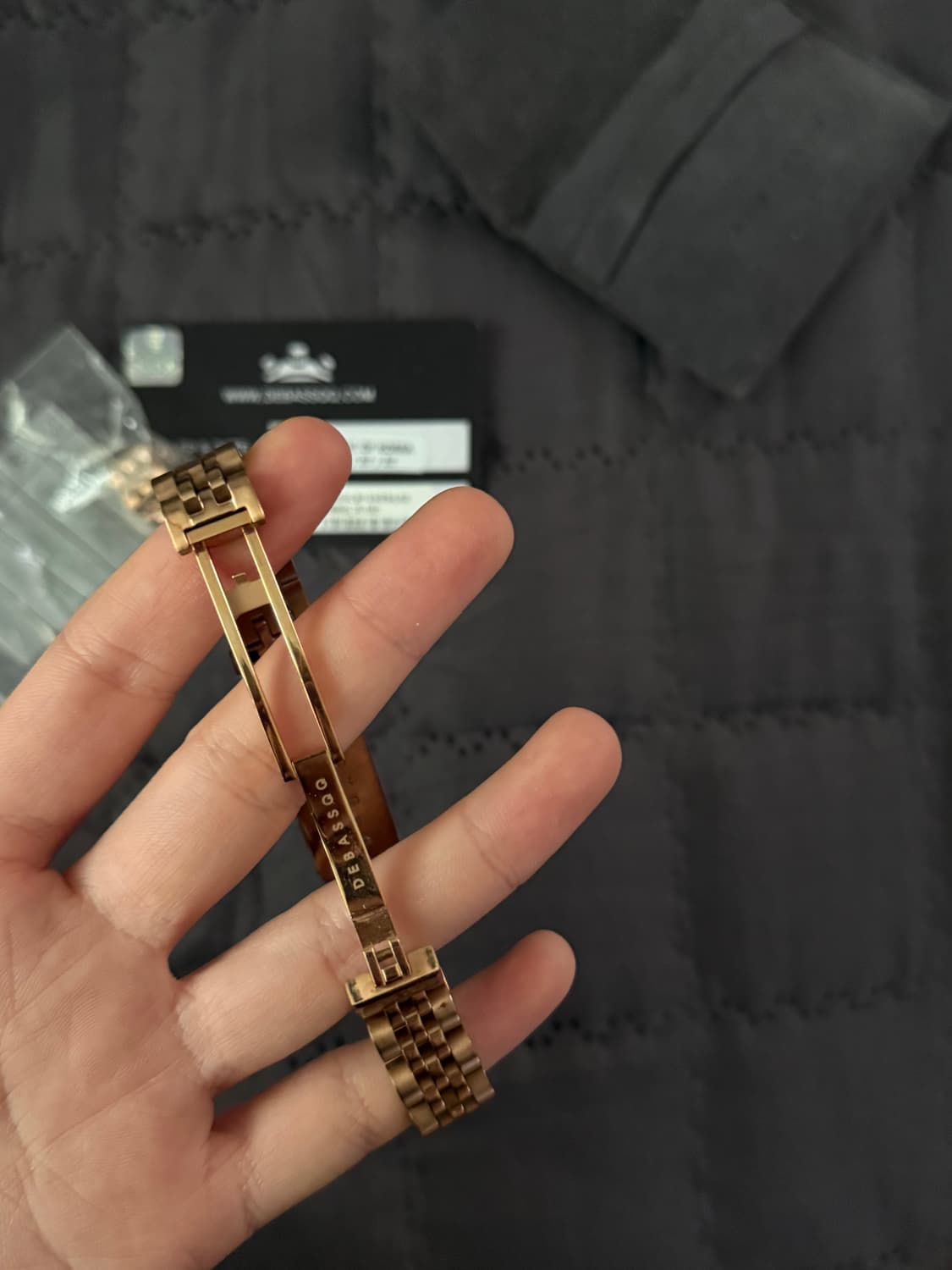 드바스크 OG 유광 로즈골드 메탈 팔찌 상품이미지3