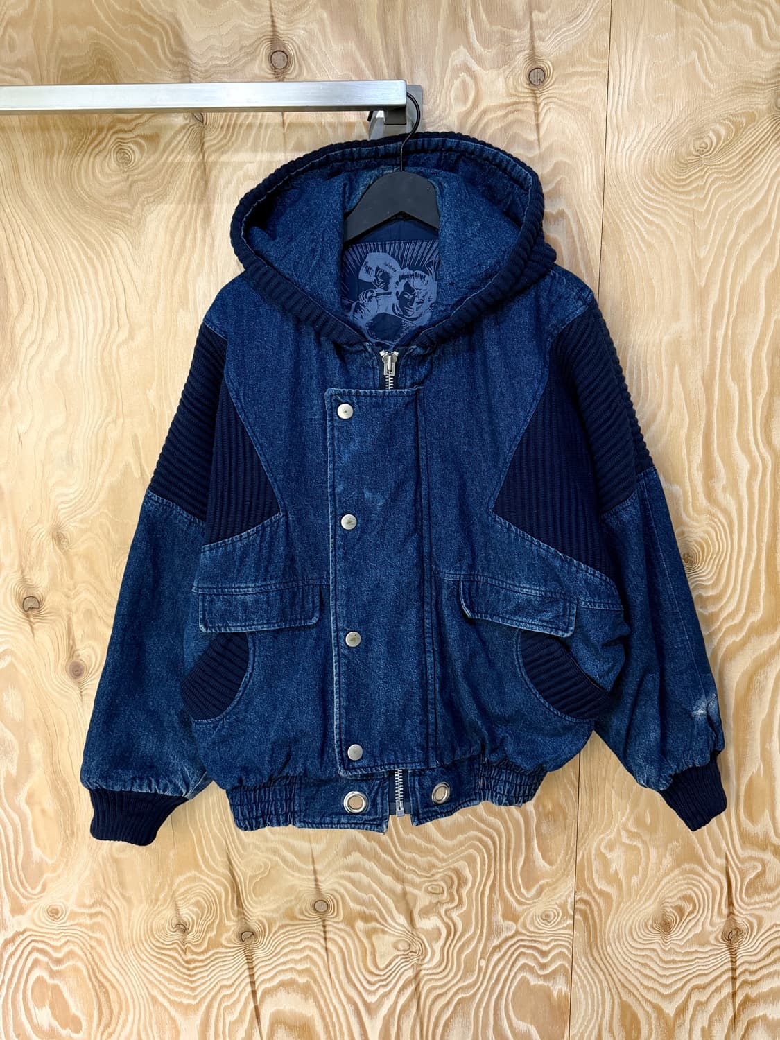 Ruck Dam 90's 데님 후드 봄버 자켓 상품이미지1