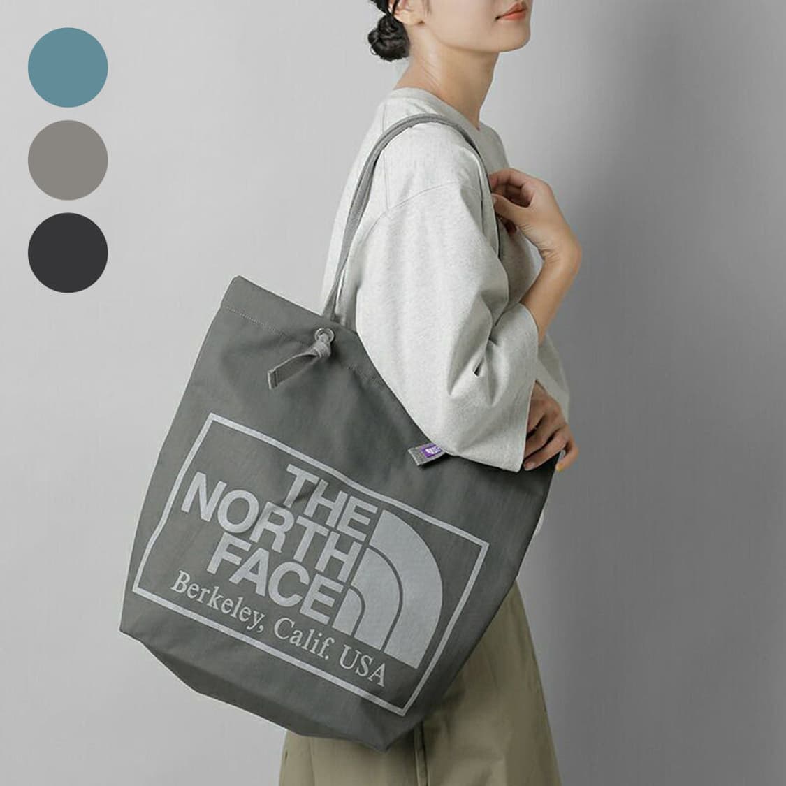 노스페이스 퍼플라벨 빅 로고 코듀라 나일론 필드 토트백 25FW 상품이미지1