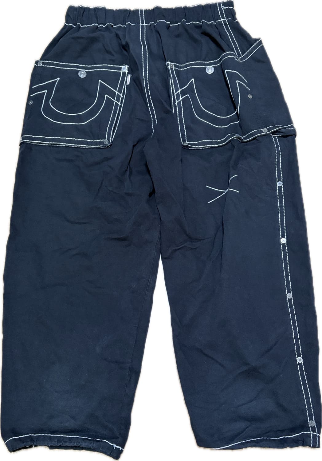 트루릴리젼 블랙 XL 와이드 팬츠 상품이미지2