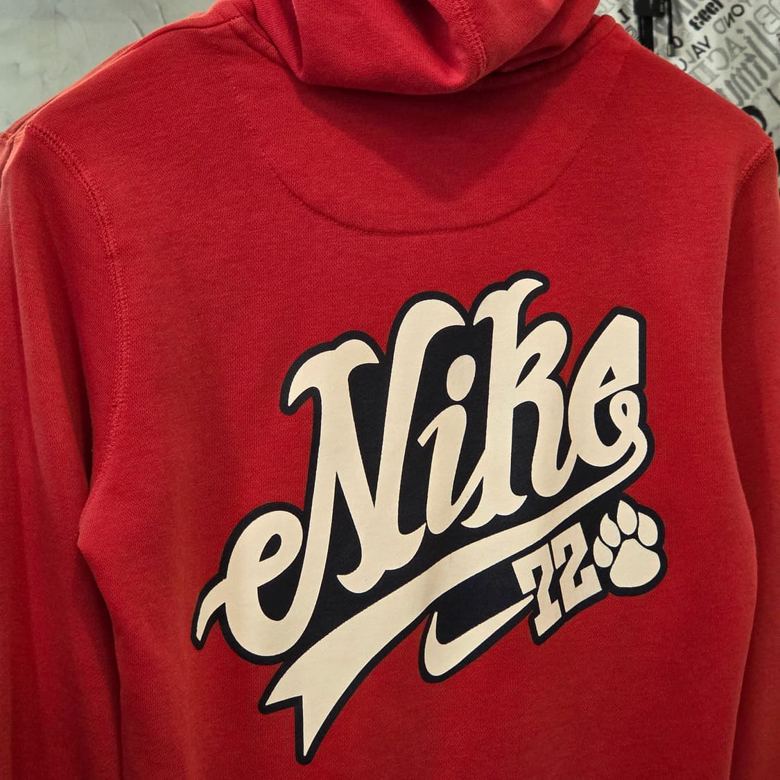 나이키 빅 프린팅 슬림핏 레드 후드집업 상품이미지3