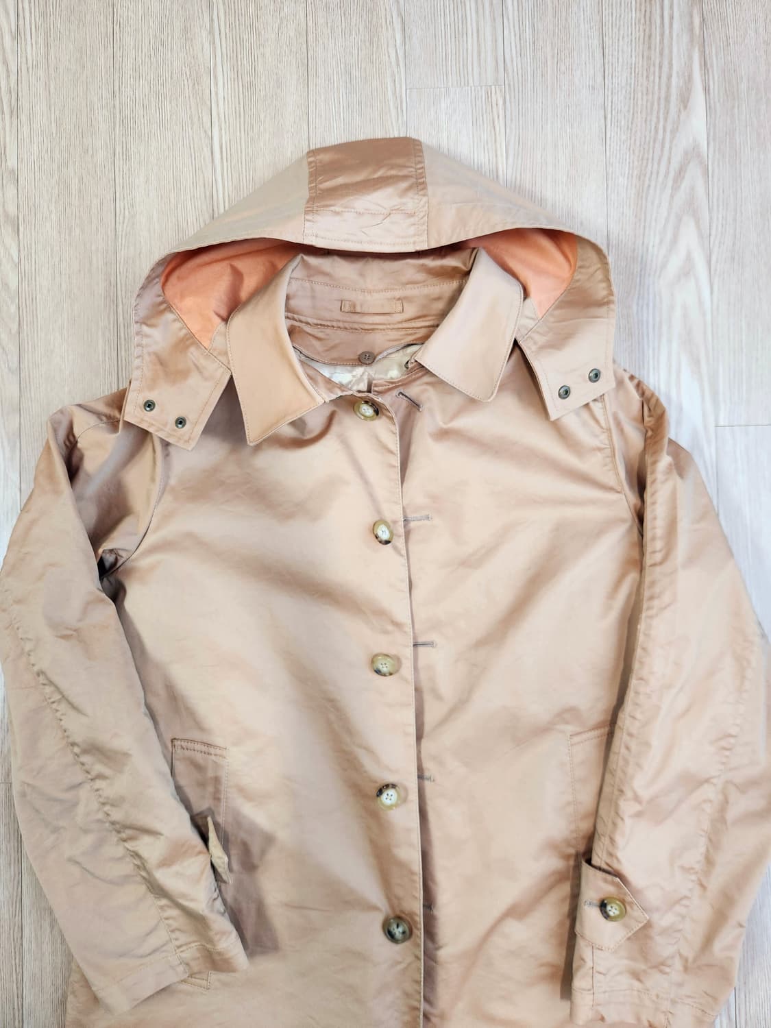 지 게러지 내피 분리 싱글 버튼 트렌치 코트 상품이미지3