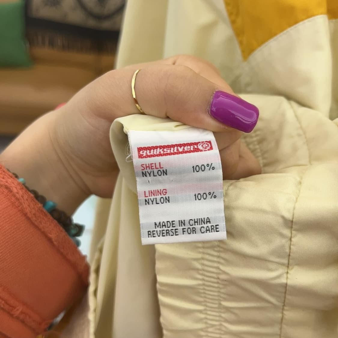 퀵실버 올드스쿨 빈티지 00's 배색 바람막이 집업 M C06561 상품이미지6