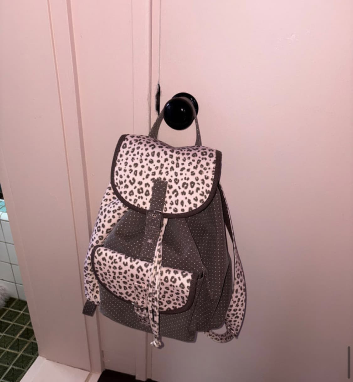 실사첨부/더스트백O/당일배송) 샤키리 레오파드 백팩 상품이미지2