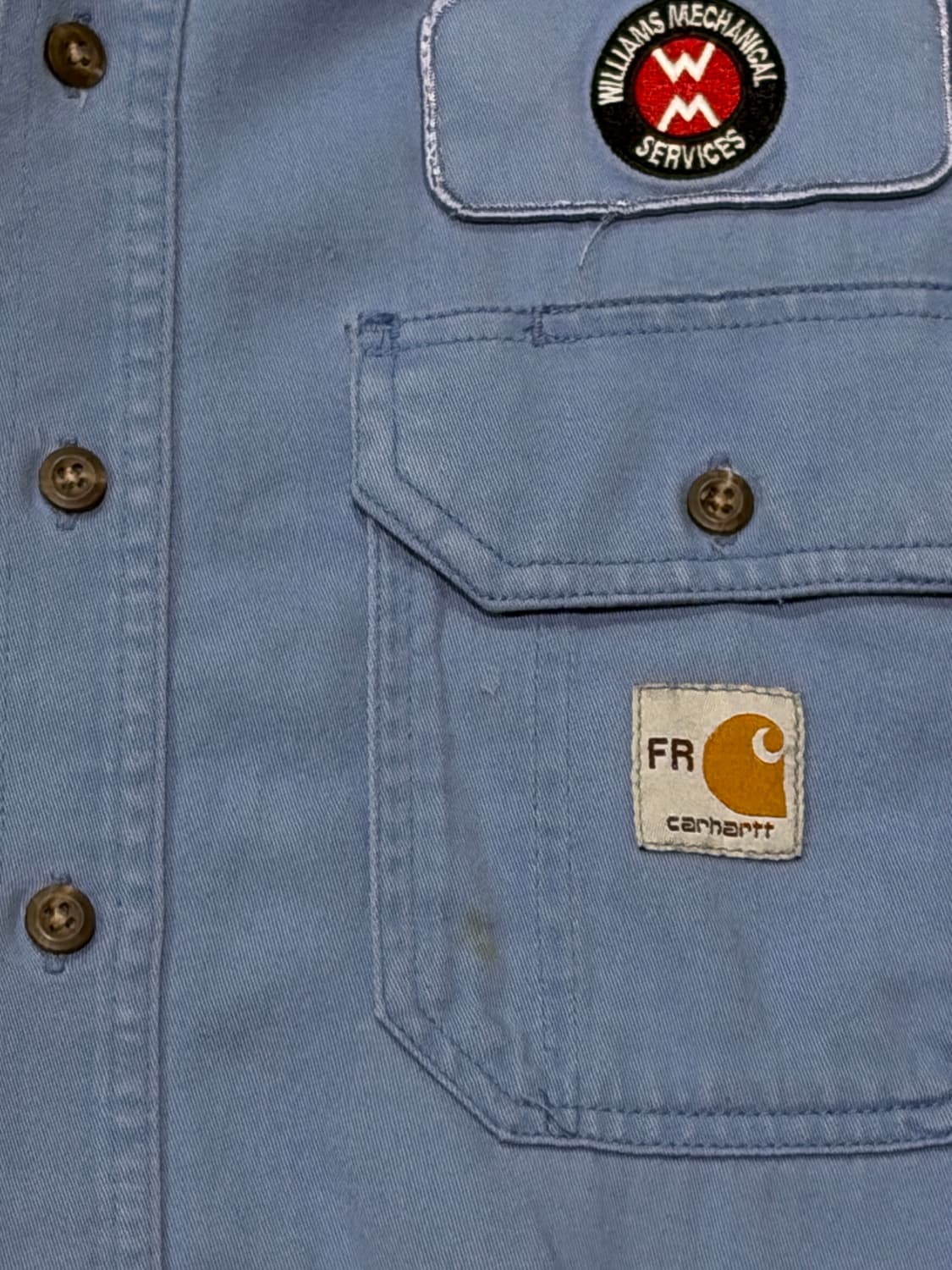빈티지 칼하트(Carhartt) FR라인 스카이블루 워크셔츠 상품이미지9