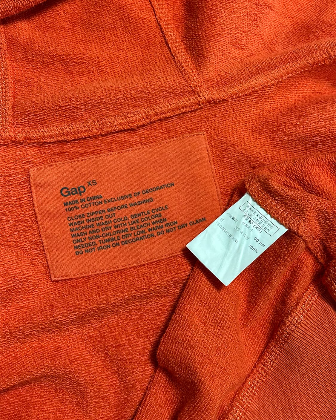 갭 후드집업 오렌지 상품이미지3