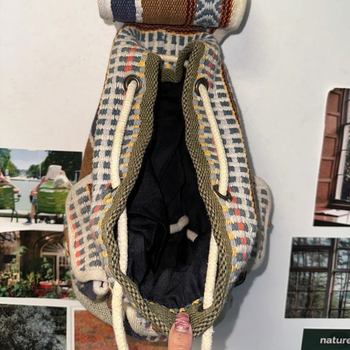 Rainbow bohemian multi pocket backpack 상품이미지4