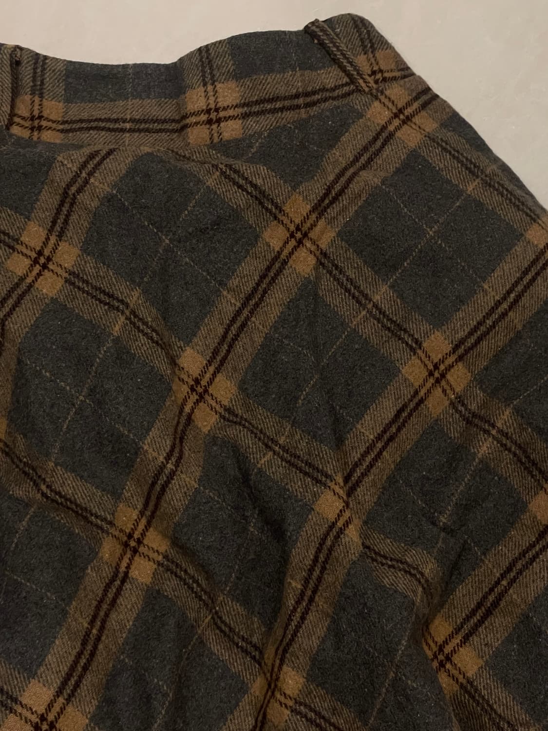 체크 롱스커트 빈티지 모리 하구미 상품이미지2