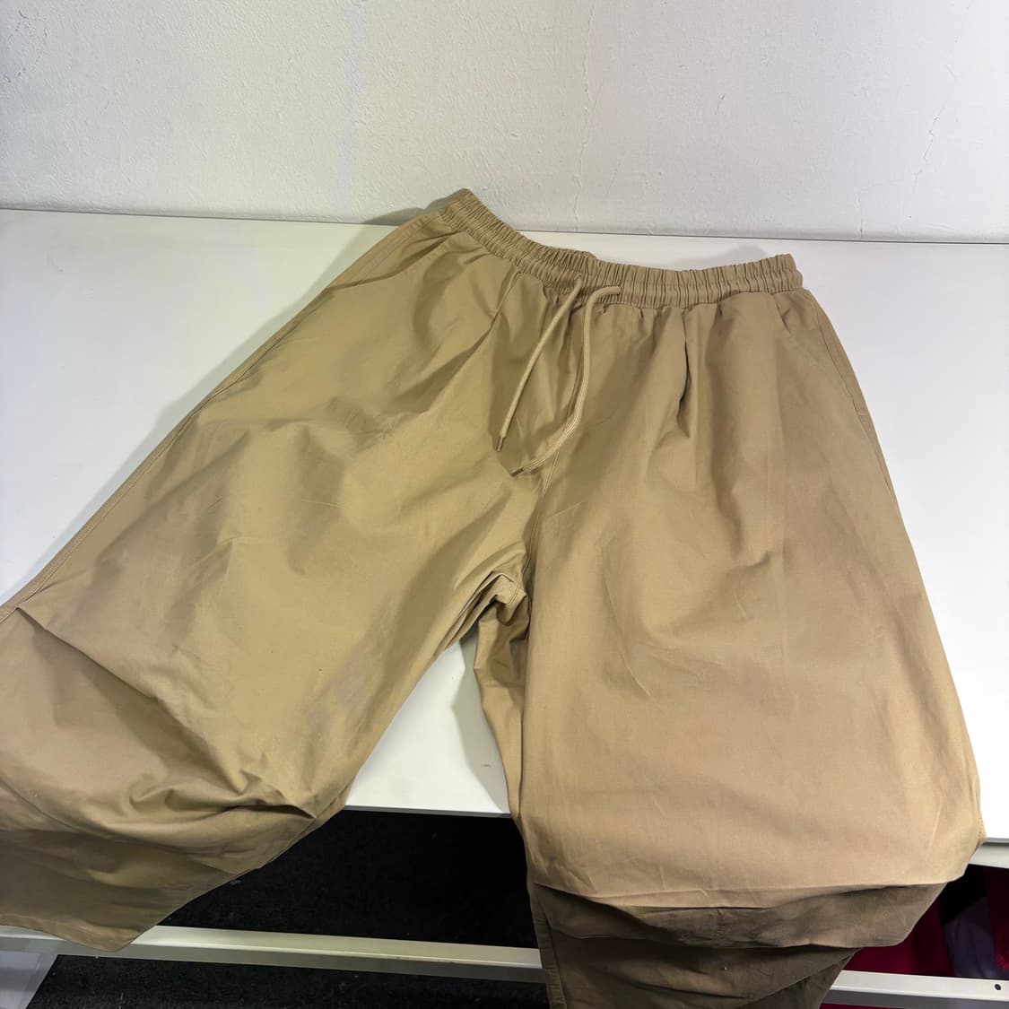 택달린새것 XL YOUROO 베이지 와이드 파라슈트팬츠 상품이미지1