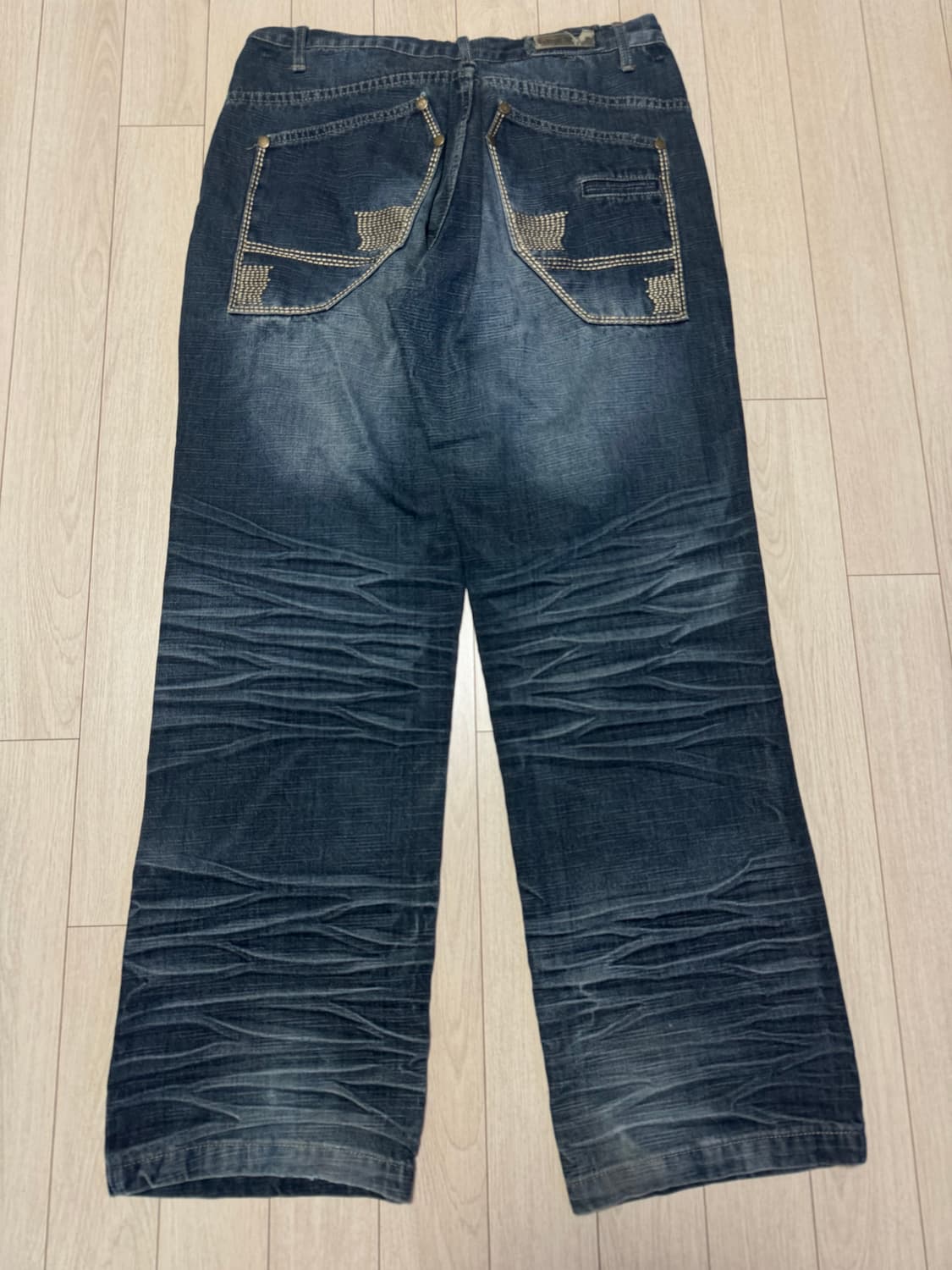 빈티지 자수포인트 워싱팬츠 상품이미지2