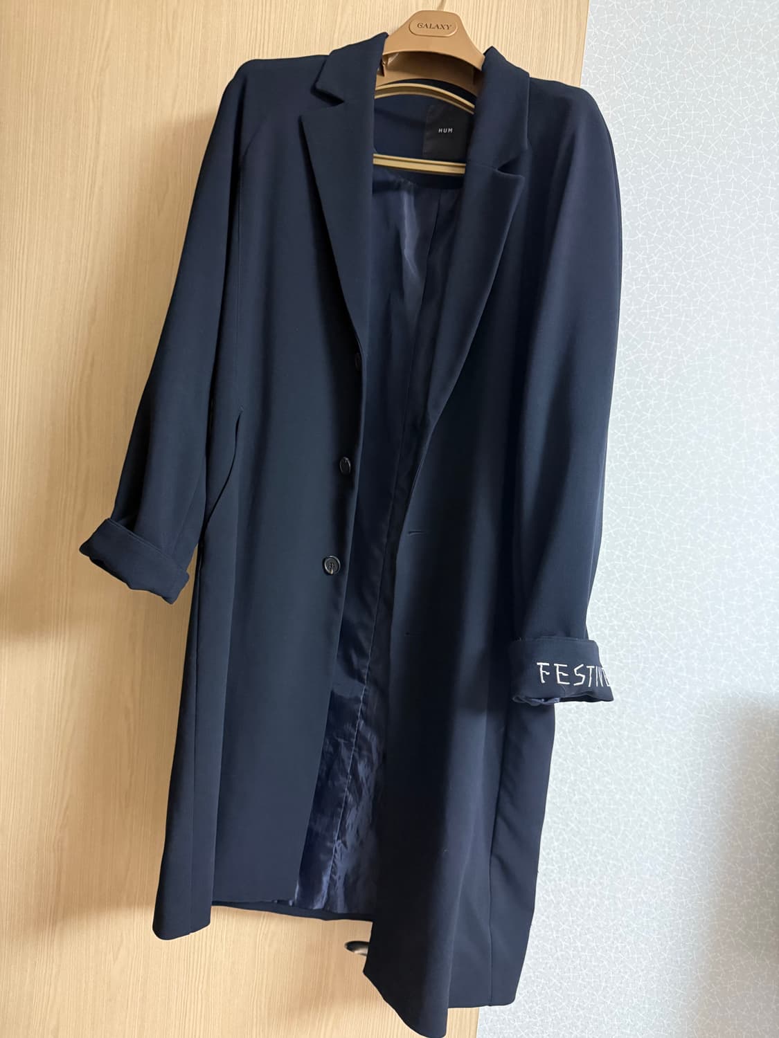 HUM 남성 블랙 코트 100 상품이미지3