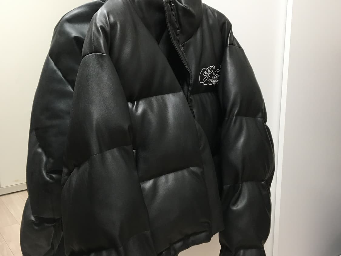 배디 BADEE 레더 숏패딩 블랙 상품이미지6