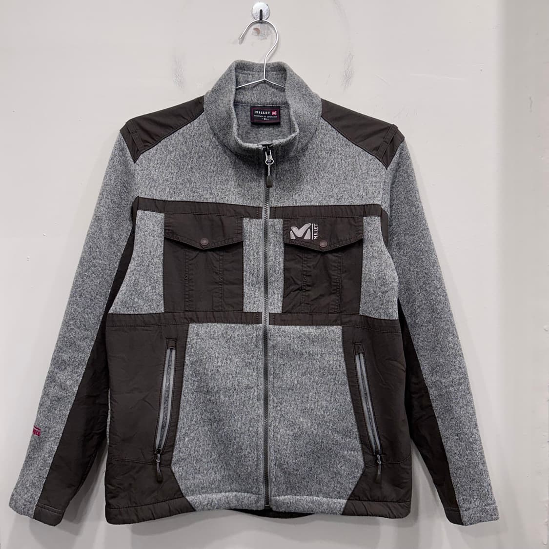 밀레 마운틴 나일론 배색 하이넥 니트 집업 상품이미지2