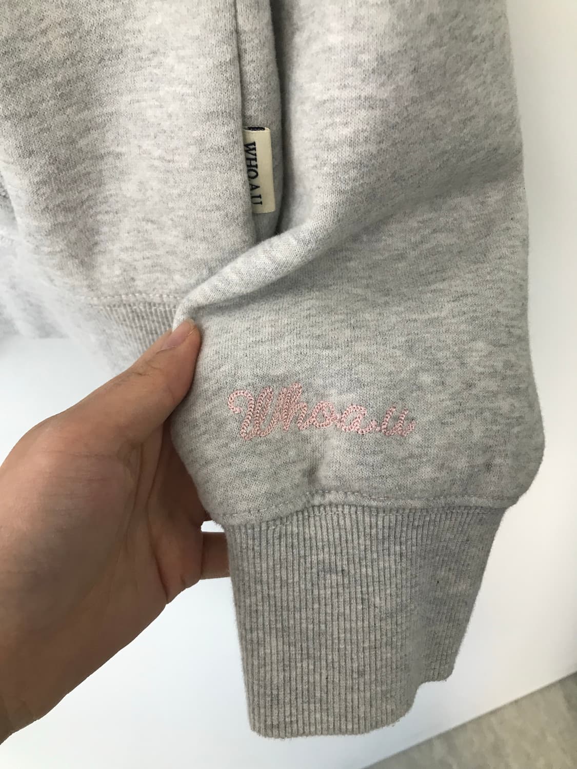 후아유 y2k 와투케 그레이 후드집업 상품이미지6