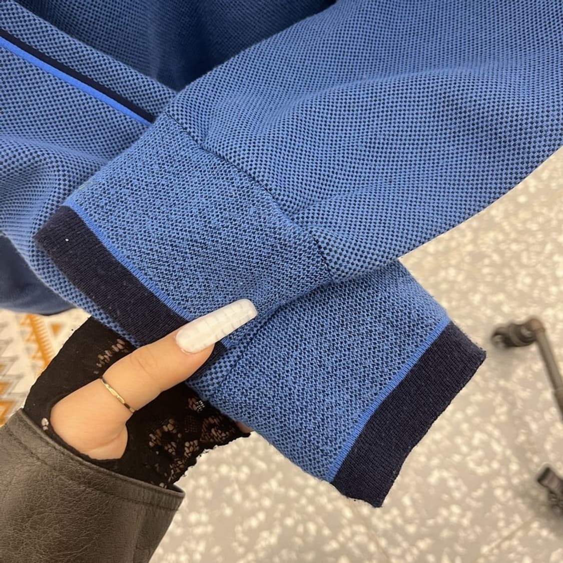 아디다스 서독 올드스쿨 레트로 블루 희귀 스웻 져지 집업 L C10817 상품이미지8