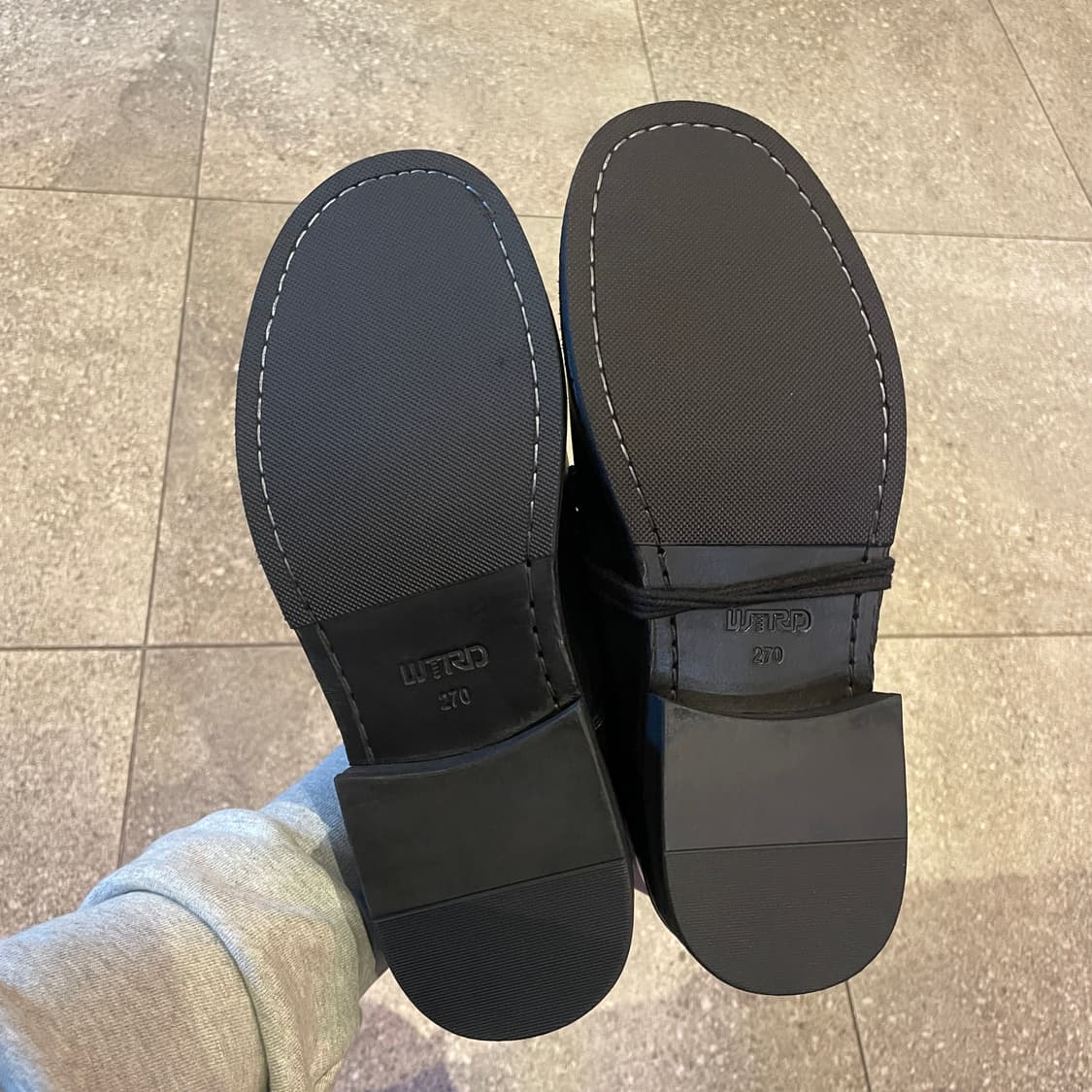 위더로드 헨리 홀스레더 4홀 더비슈즈 블랙 워싱 270 상품이미지2