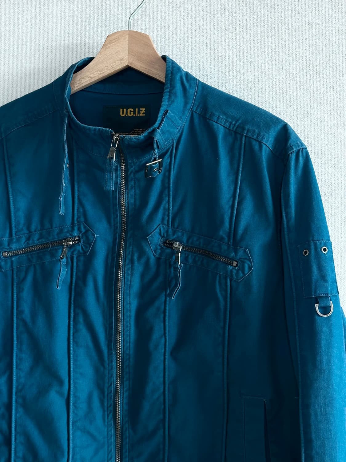 UGIZ 넥버클 블루 디테일 자켓 y2k 락펑크 상품이미지2