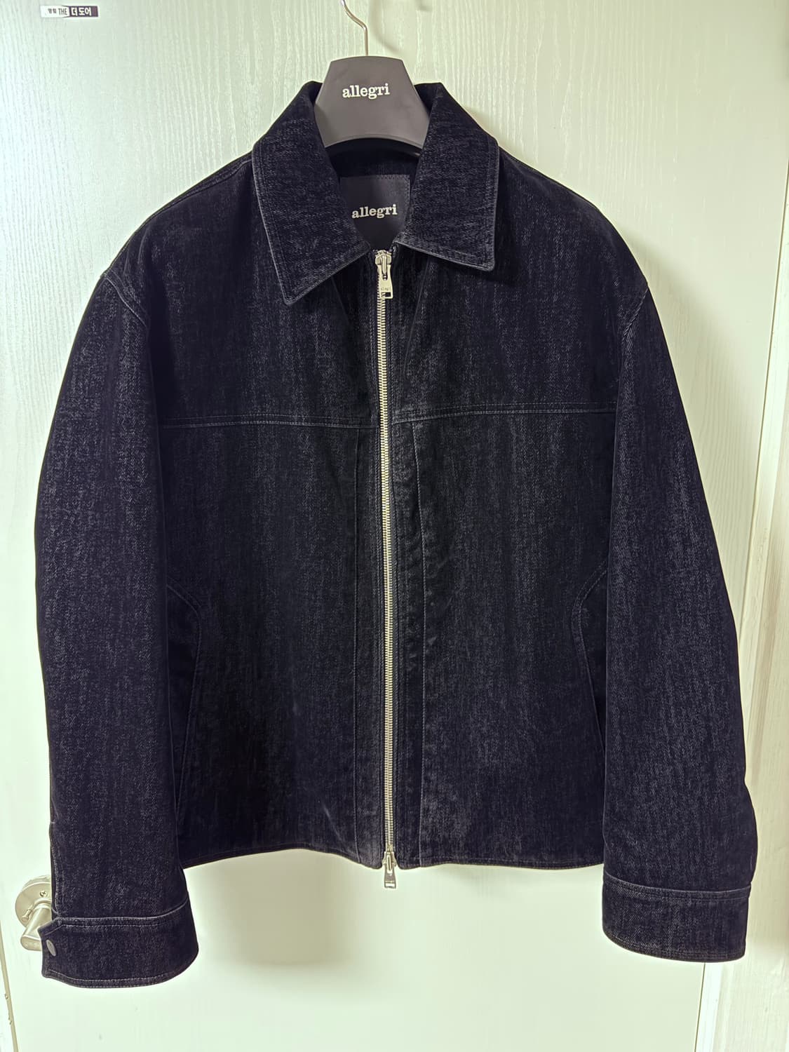 알레그리 25FW 블랙《Velour Denim》카라넥 트러커 점퍼 52 상품이미지1