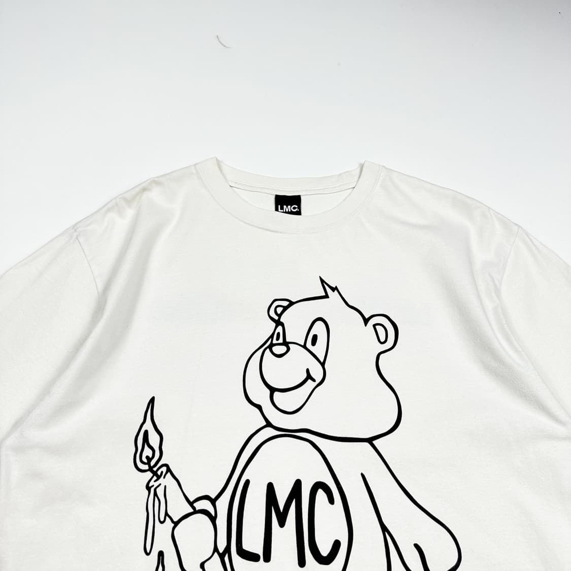 LMC 곰돌이 프린팅 화이트 반팔 티셔츠 (M) 상품이미지1