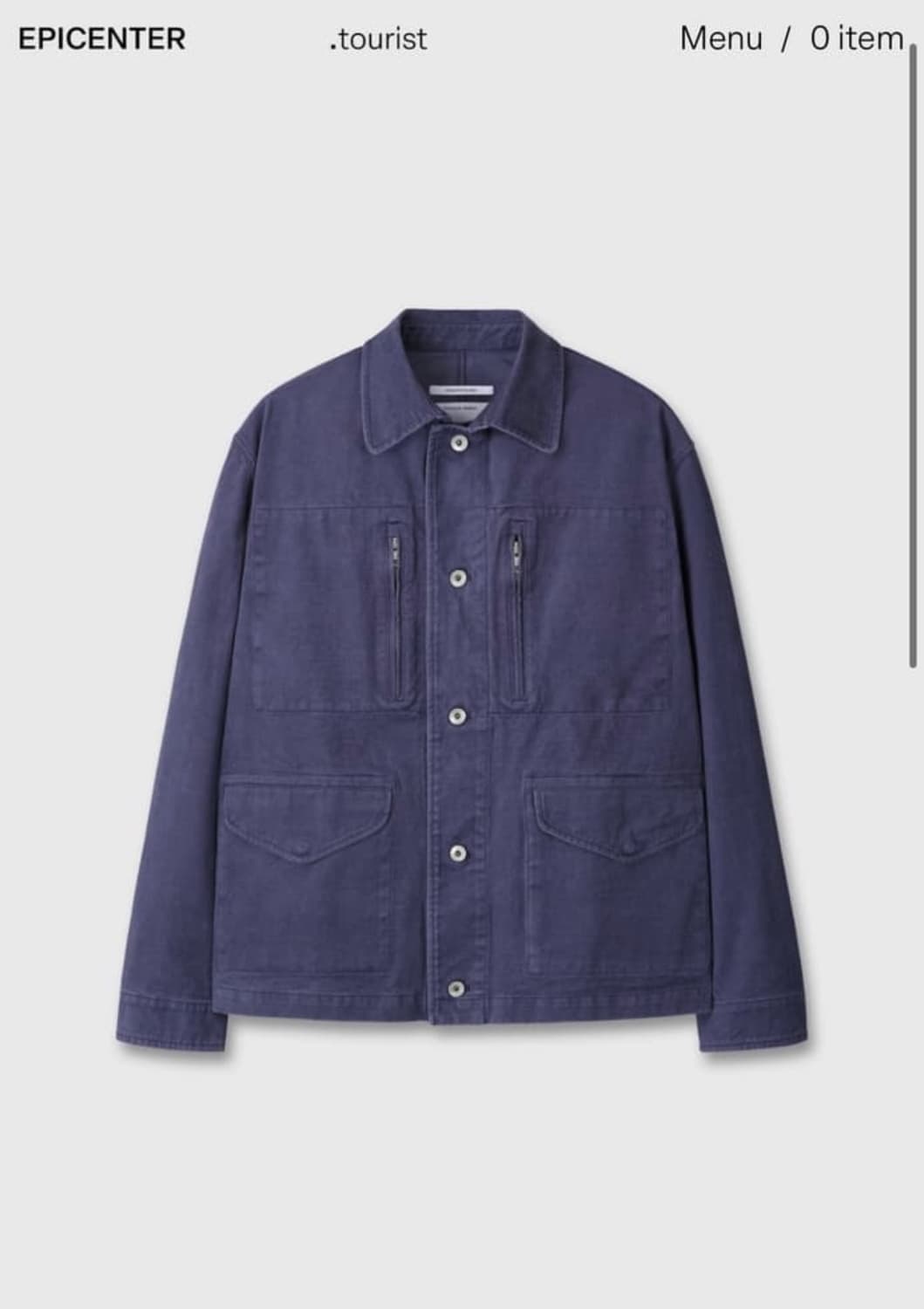 (구매) Epicenter tourist 빈티지 워시드 워크 자켓 블루 상품이미지1