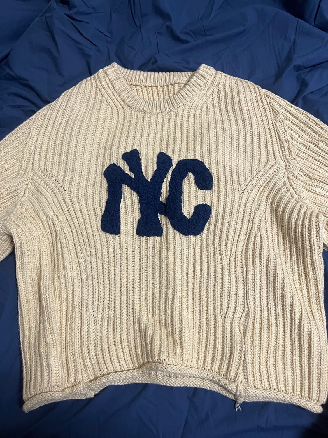 노앙 NYC RIBBED CROP KNIT MUSTARD 상품이미지1