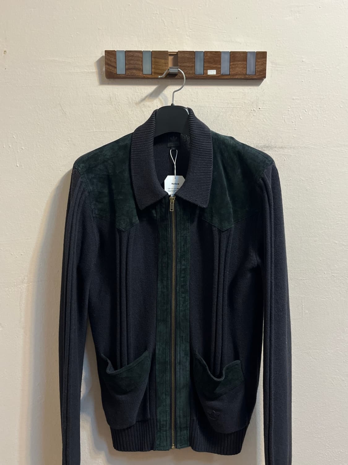 00's 아디다스 빈티지 스웨이드 레더 트림 가디건 상품이미지2