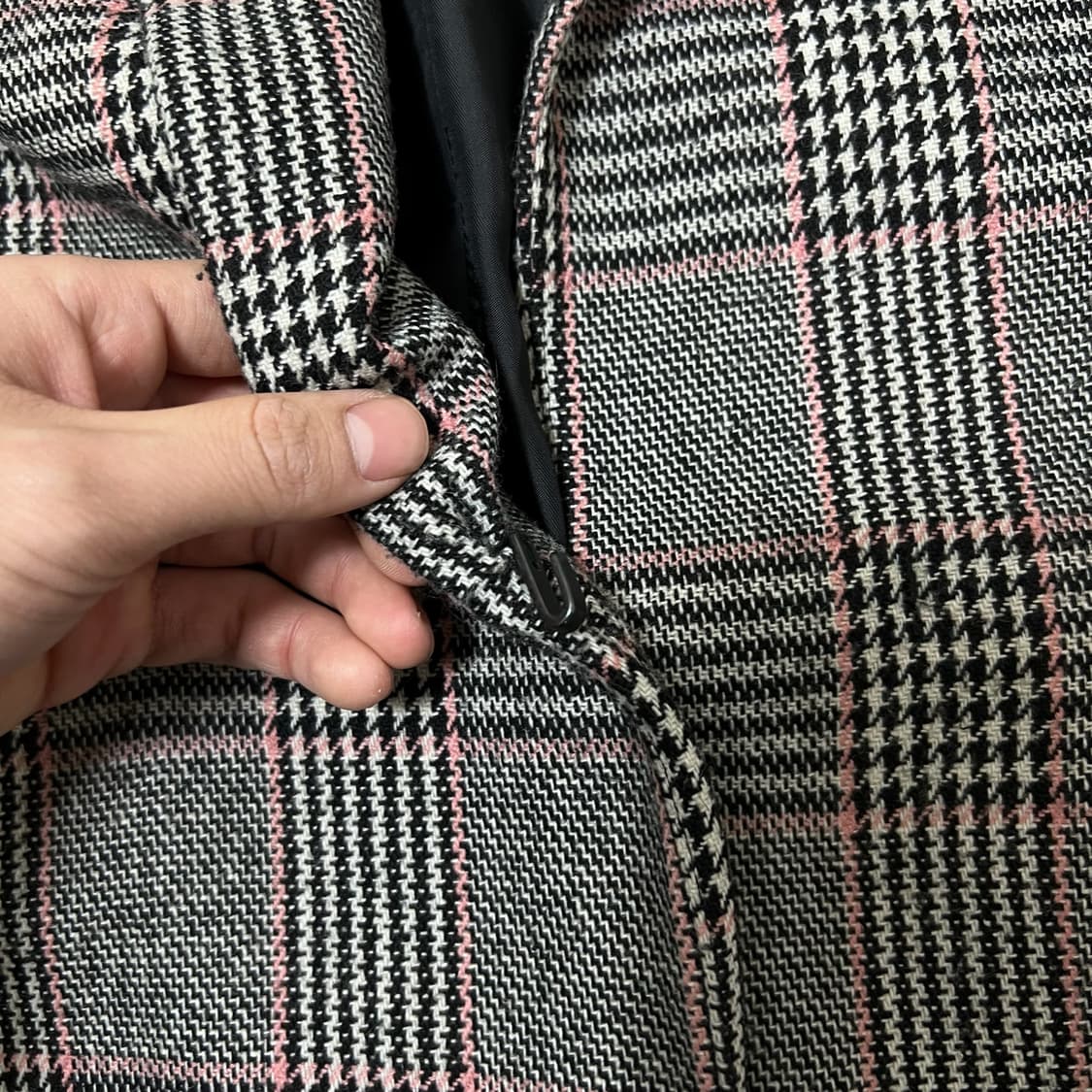 지고트 여성 모직 체크 코트 55-66  상품이미지4