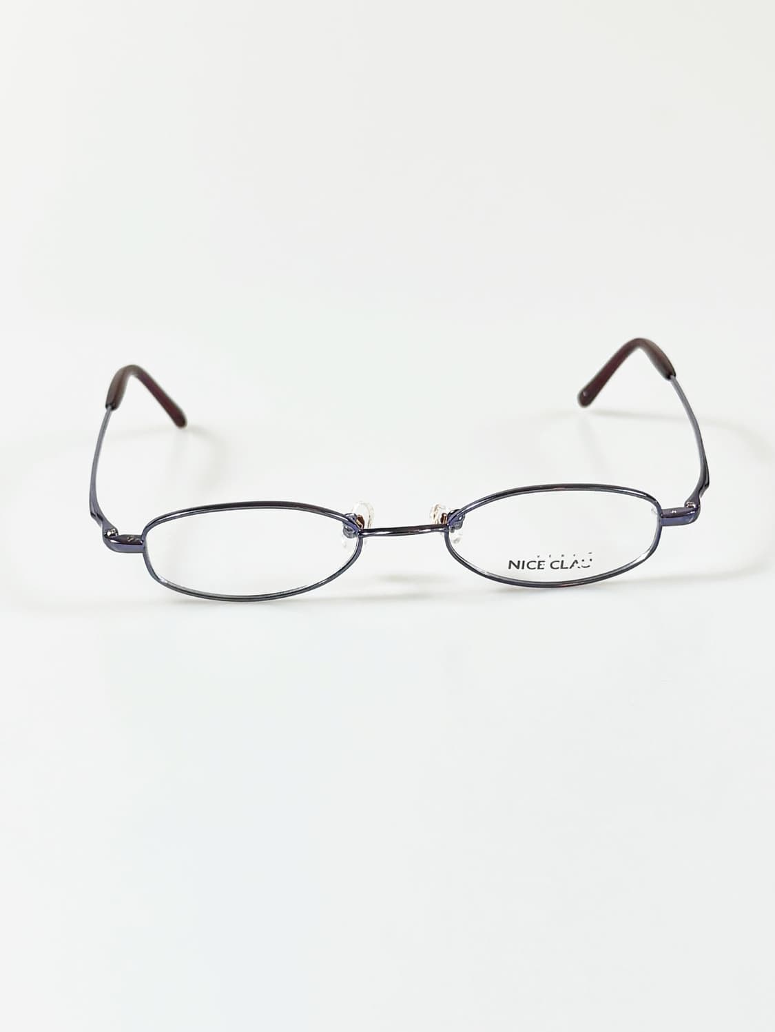 NICE CLAUP 나이스 클랍 퍼플 메탈 슬림 오벌 프레임 빈티지 안경 상품이미지2