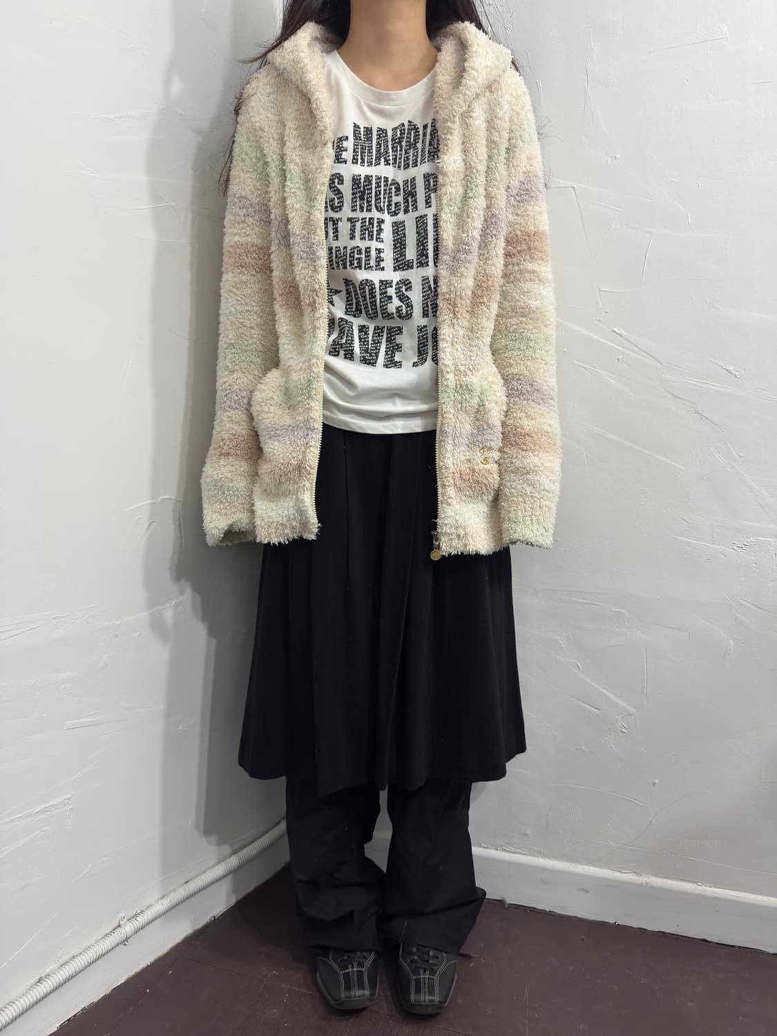 gelato pique fleece hood twoway zipup 상품이미지2