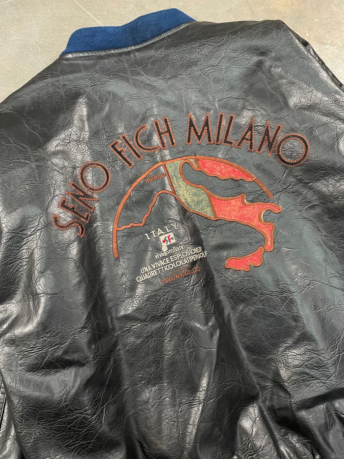 빈티지 레더 봄버 자켓 상품이미지2