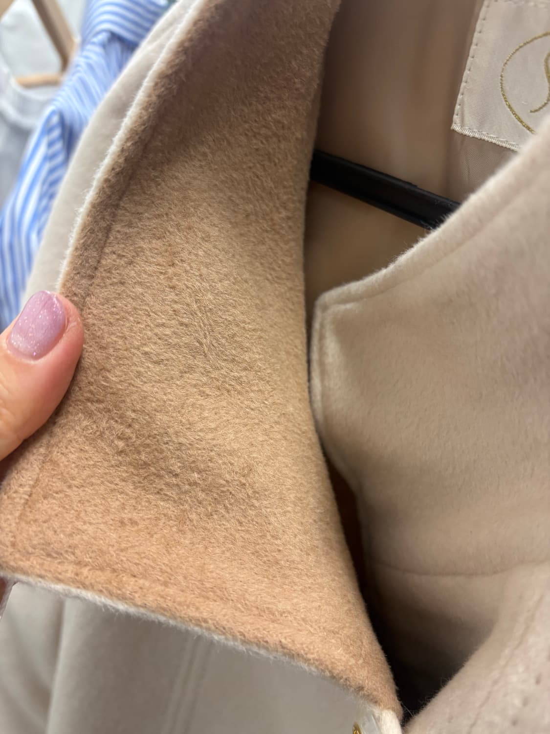 앙고라 혼방 빈티지 롱코트 상품이미지5