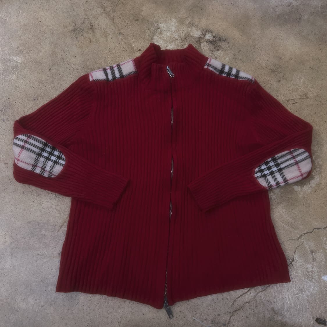 버버리 와인 니트 집업  상품이미지2