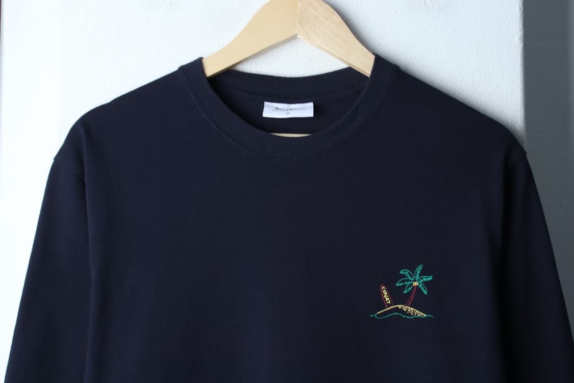 (L-XL) 커버낫 반팔 티셔츠 야자수 서핑 네이비 올드스쿨-H32965 상품이미지3