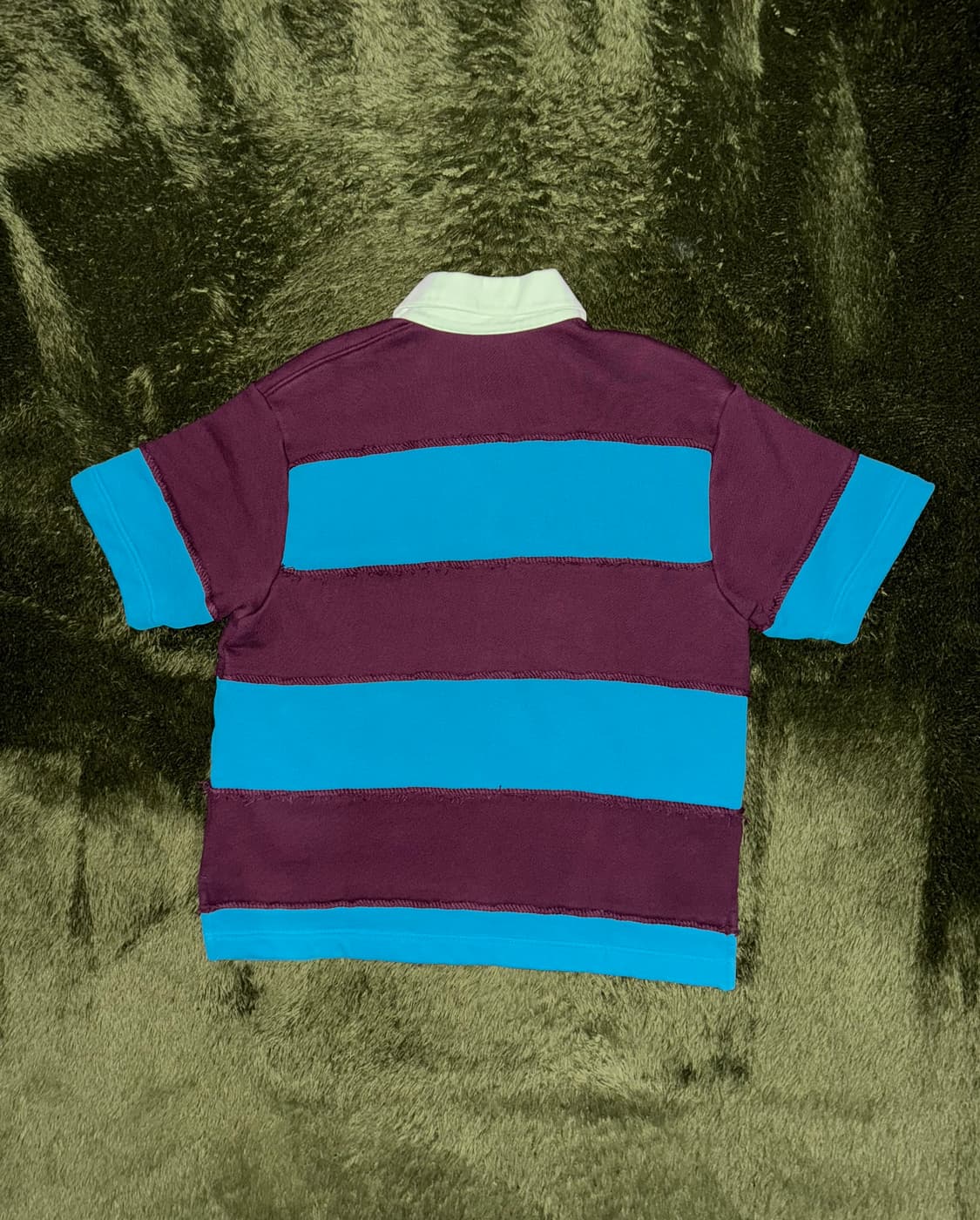 [S] BOTTER 보터 루즈 핏 스트라이프 패널 스웻 폴로 티셔츠 상품이미지8