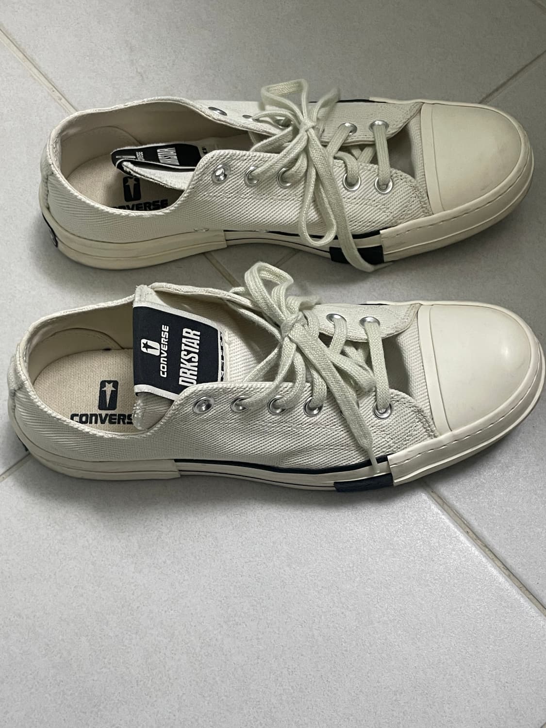 릭오웬스 다크쉐도우 컨버스 로우 화이트 상품이미지4