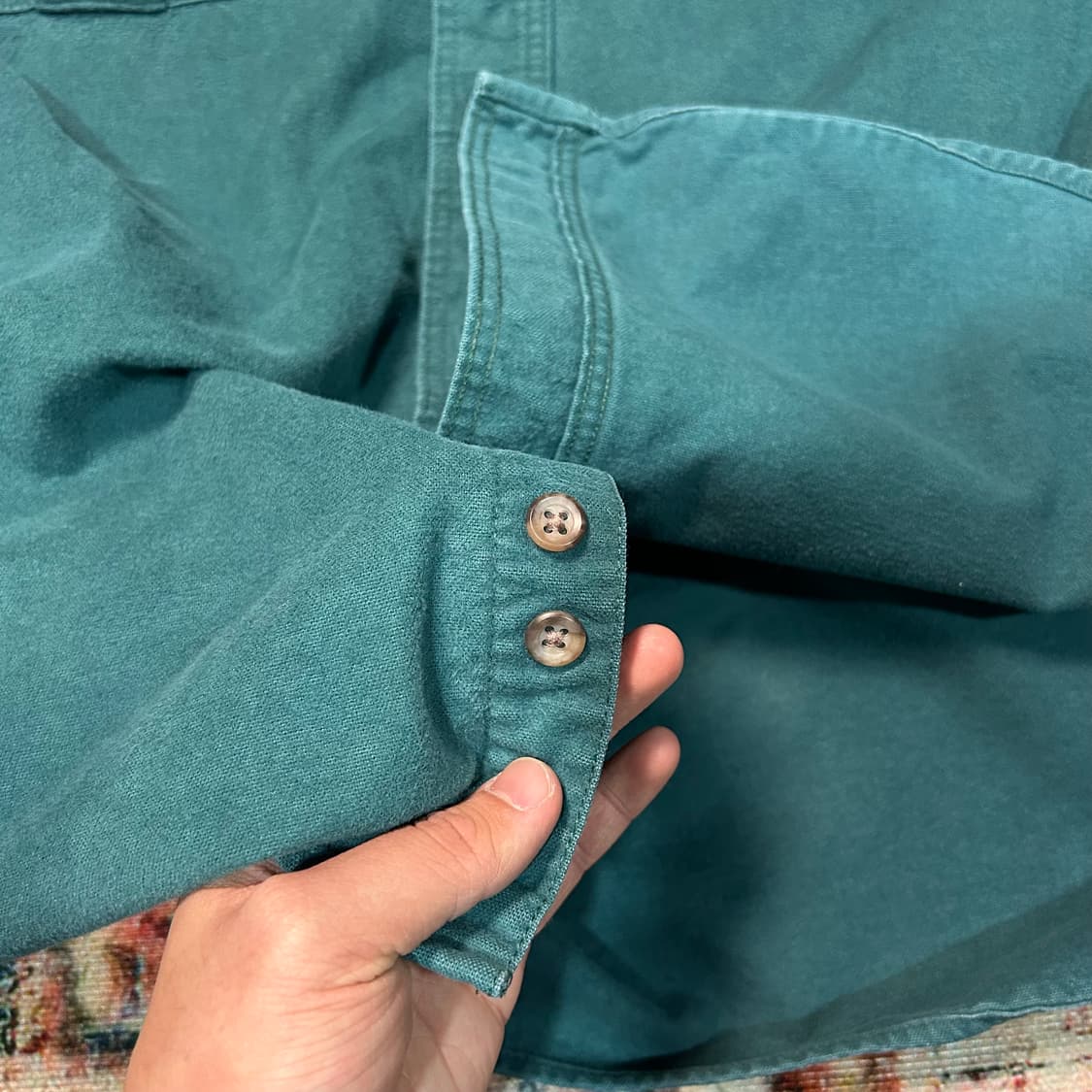 [L] 에디바우어 코튼 그린 워크셔츠 상품이미지5